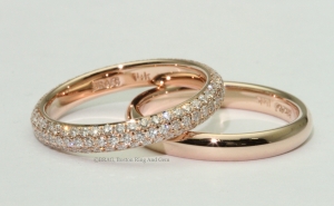 14k Rose Gold Wedding Rings