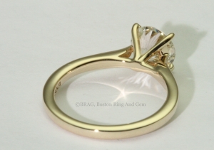 18k Yellow Gold Cathedral Solitaire Engagement Ring