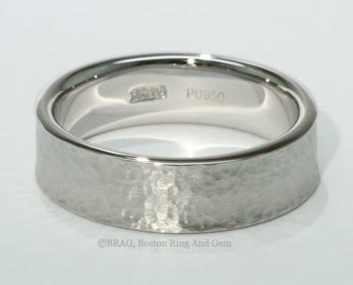 mens wedding band rose gold yellow gold platinum hammered