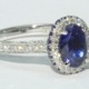 sapphire halo custom engagement ring