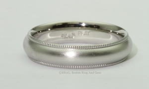platinum men's wedding band ring traditional