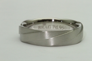 modern unique palladium twisted men's wedding band