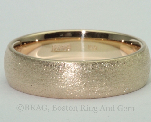 yellow gold modern unique men's wedding band