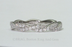 diamond twist platinum eternity wedding band ring unique