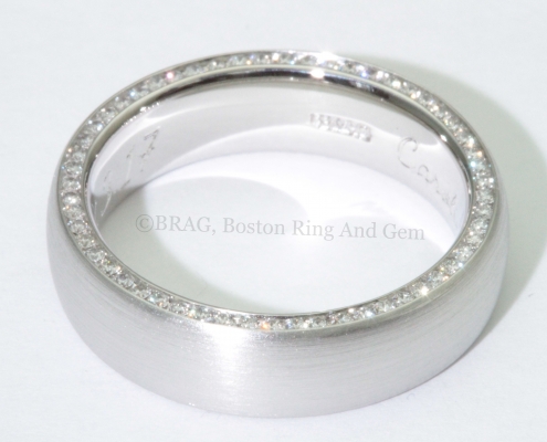 modern platinum diamond gold men's wedding band