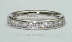 platinum diamond eternity wedding band ring channel classic traditiional