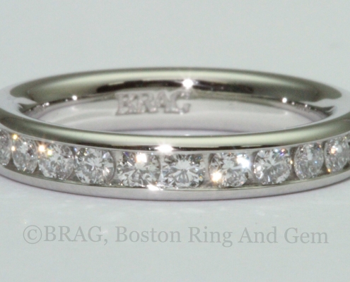 platinum diamond eternity wedding band ring channel classic traditiional