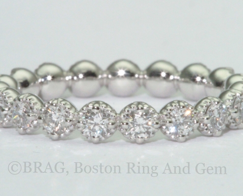 platinum diamond eternity wedding band ring vintage antique
