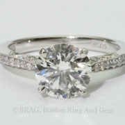 Vintage antique platinum diamond engagement ring