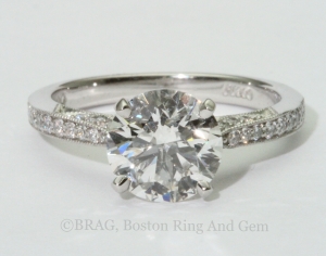 Vintage antique platinum diamond engagement ring