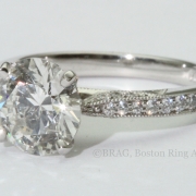 Vintage antique platinum diamond engagement ring
