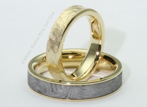 men's unique gold wedding band