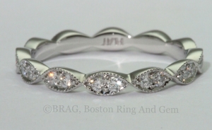 marquise platinum diamond eternity wedding band
