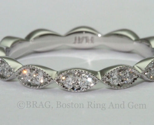 marquise platinum diamond eternity wedding band