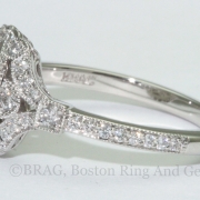 vintage halo engagement diamond ring