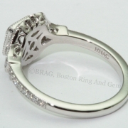 vintage halo engagement diamond ring