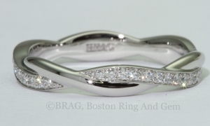 custom platinum diamond unique twisted eternity wedding ring