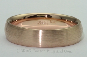 rose gold men's wedding ring