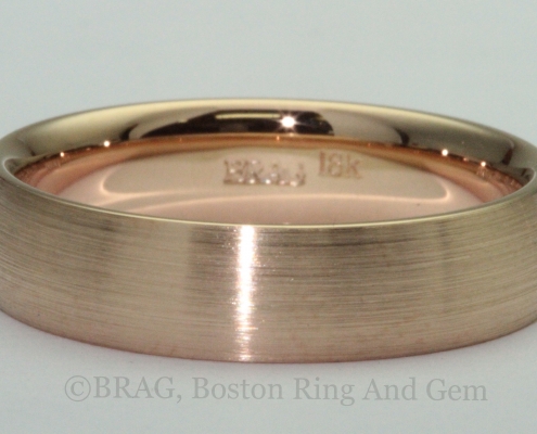 rose gold men's wedding ring