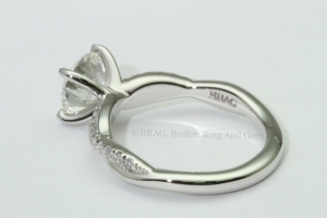 platinum engagement ring diamond solitaire unique twist