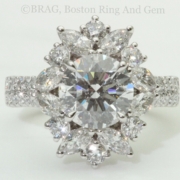The ultimate floral halo. with a total of 5.30 carats of diamonds