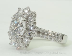 The ultimate floral halo. with a total of 5.30 carats of diamonds