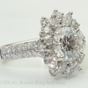 The ultimate floral halo. with a total of 5.30 carats of diamonds
