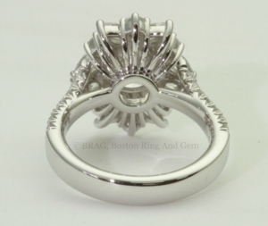 The ultimate floral halo. with a total of 5.30 carats of diamonds