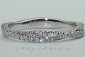 Platinum and diamond eternity wedding ring