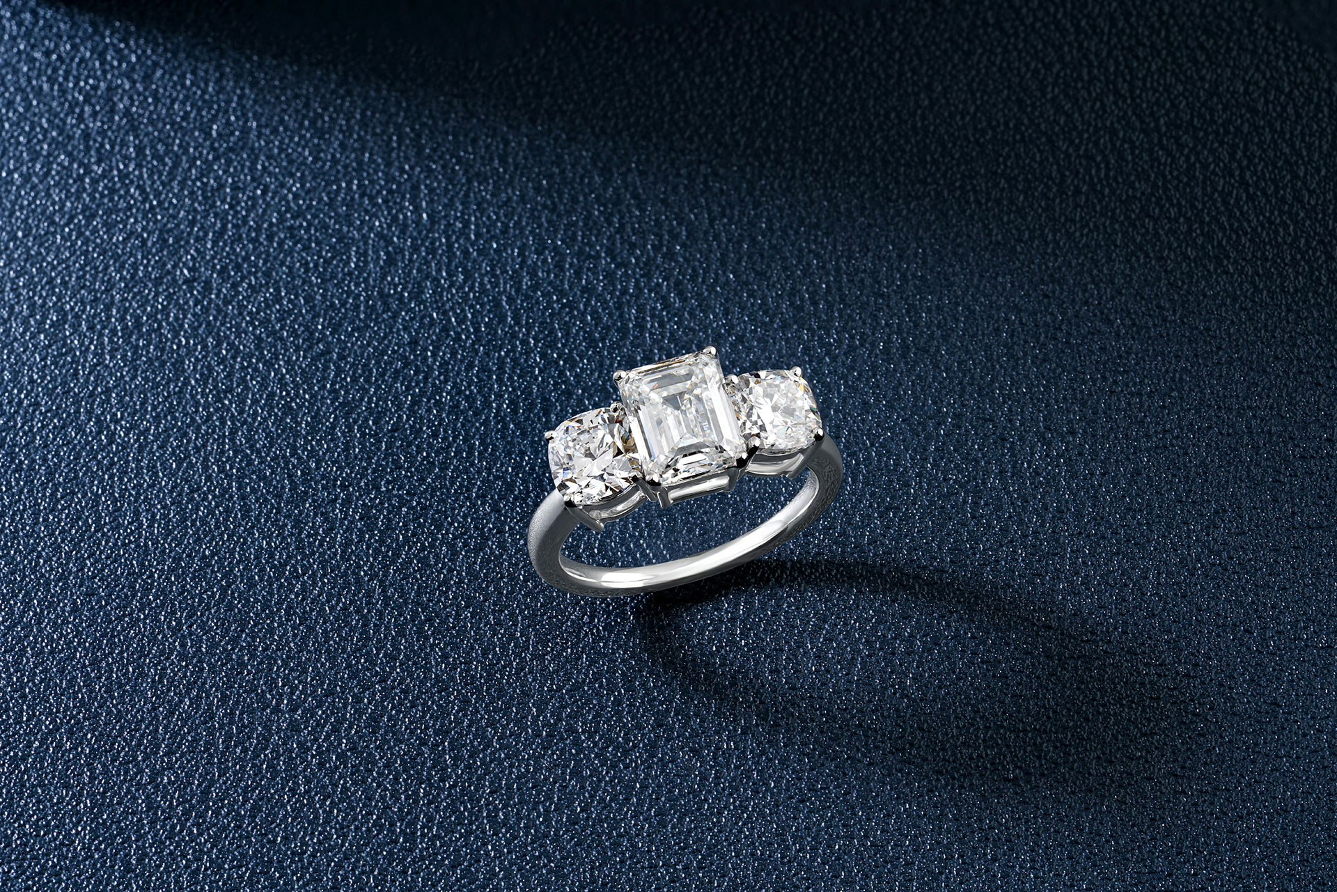 Three Stone Engagement Ring in Boston | Boston Ring And Gem
